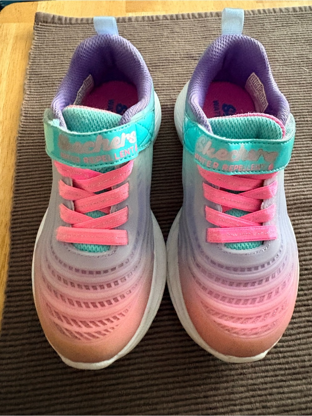 Skechers Kids Pink, Teal & Purple Sneakers